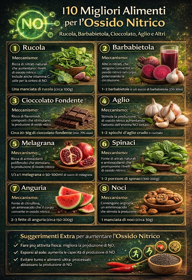 ossido nitrico alimenti